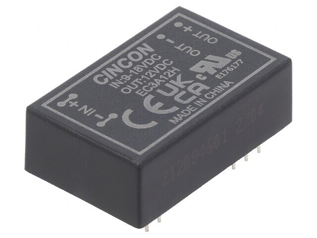 Convertor DC/DC 3W 9-18V la 12V 250mA DIP24