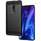 Husa TPU OEM Carbon pentru Xiaomi Redmi 9A, Neagra