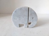 Elefant, sculptura in marmura, obiect decorativ, stilizat, design modern minimalist, 10cm inaltime