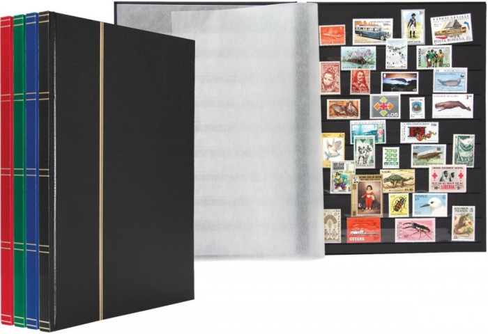 Leuchtturm clasoar pentru timbre - 8 file/16 pagini negre