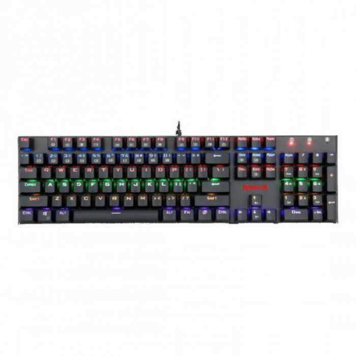 Tastatura Redragon Rudra Rainbow , Gaming , Mecanica , Iluminare LED