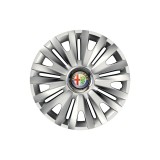 Set 4 capace roti Cu Inel Cromat Royal R15 Compatibil Cu Alfa Romeo, Autohelix MSA