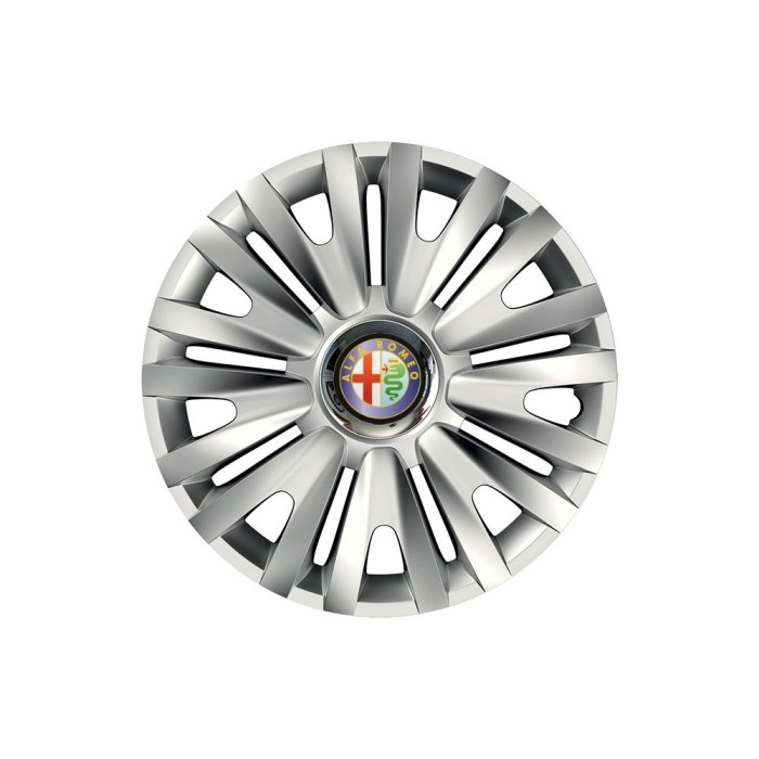 Set 4 capace roti Cu Inel Cromat Royal R16 Compatibil Cu Alfa Romeo