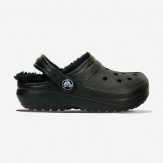 Crocs papuci Lined 207010 femei, culoarea negru 207010.BLACK-black