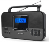Radio portabil Muse M-087 R, Ceas si Alarma, AUX-in (Negru)