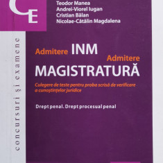 Admitere INM. Admitere magistratura. Drept penal. Drept procesual penal