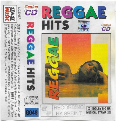 Caseta Reggae Hits, originala foto