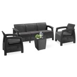 Cumpara ieftin Set de mobilier de grădină Corfu Love duo cu masă Luzon grafit