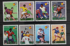 ZAIR 1982 - FOTBAL - WORLD CUP 1982 serie de 8v + blocul de 2 v foto