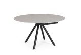 Cumpara ieftin Masa rotunda extensibila otel negru piatra gri Rauni 87/&oslash;135x77/75h