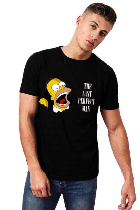 Tricou barbati negru - Simpson - L