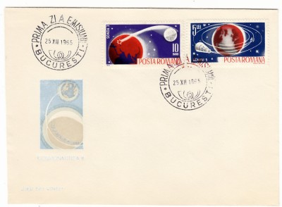 C12 - FDC Romania - Cosmonautica II - LP619 - 1965 foto