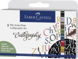 PITT ARTIST PEN SET CALIGRAFIC 8 BUC FABER-CASTELL, Faber Castell