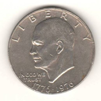 SV * SUA ONE DOLLAR 1776 - 1976 BICENTENARUL INDEPENDENTEI (2) +/- XF foto