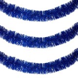 Betea de Craciun cu Tinsel Albastru, 3m x 10cm, CMCLASS