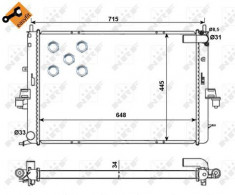 Radiator apa racire motor MG MG X-POWER, MG ZT, MG ZT- T; ROVER 75 1.8-4.6 02.99-04.08 foto