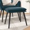 Taburet, albastru, 45x29,5x35 cm, catifea