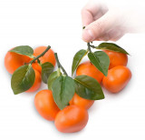 Set 3 Ramuri Mandarine Artificiale pentru Decor, Fructe Artificiale