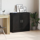 VidaXL Dulap de cărți Negru Stejar 82,5x30,5x80 cm din Lemn prelucrat