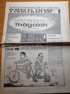 expres magazin 22-28 mai 1991-marian munteanu,restaurant pescarus,ion cristoiu foto