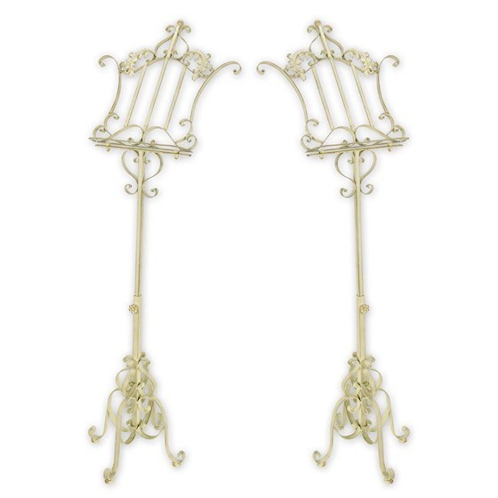 Set doua suporturi pentru partituri antik white RW-53