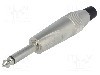 Conector jack, Jack 6,3mm, 2 contacte, tata, AMPHENOL - TM2PNJ