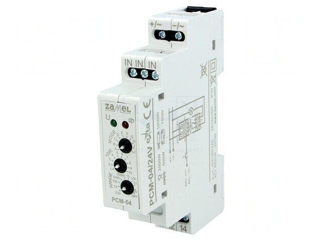 Timer PCM-04/24V SPDT 250VAC 16A 24VAC 24VDC