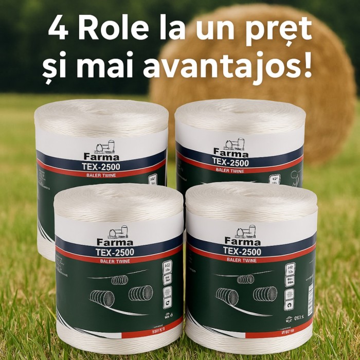 4 x Sfoara baloti Twine Tex, 1600 m, 400 m kg