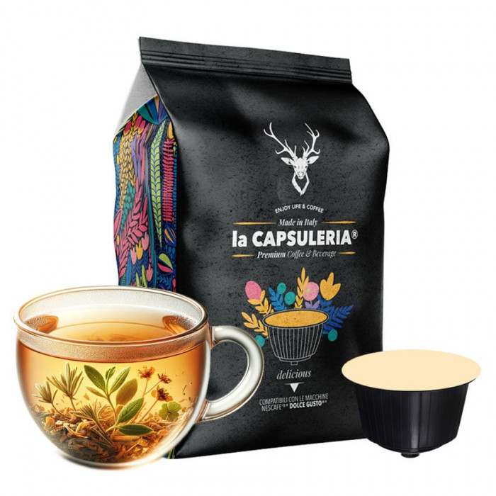 Ceai de Plante Relaxant, 100 capsule compatibile Dolce Gusto, La Capsuleria