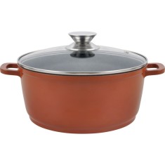 Cratita pentru prepararea gemului, sosului din tomate Grunberg, 7.5 l, 30 cm, aluminiu, ceramica, capac