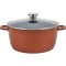 Cratita pentru prepararea gemului, sosului din tomate Grunberg, 7.5 l, 30 cm, aluminiu, ceramica, capac