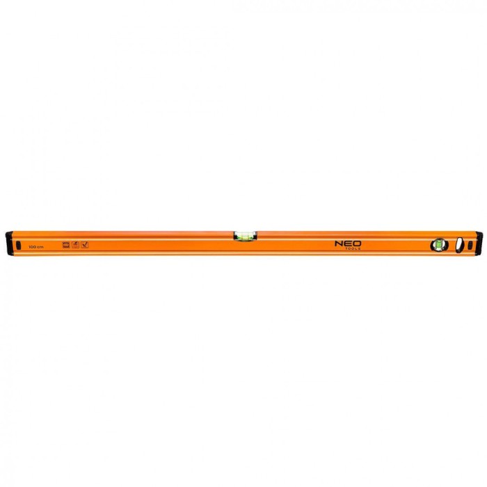 Nivela 100 cm, 2 bule, 1 o suprafata slefuita 71-064