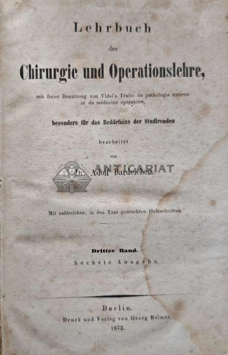 Lehrbuch der Chirurgie und Operationslehre - 1872 - Adolf von Bardeleben (AH13)