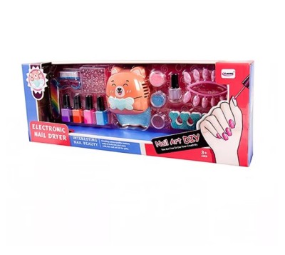 Set manichiura pentru fetite cu uscator, lacuri de unghii, glitter si accesorii foto