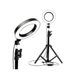 Cumpara ieftin Lampa LED video 16cm cu stativ ring light stand pentru youtube, vlog, make-up