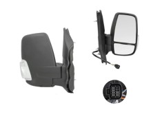 Oglinda exterioara Ford Transit/Tourneo, 01.2014-, Dreapta, reglare electrica; texturat; incalzita; scurt; geam convex; cromat; 6 pini; semnalizare a
