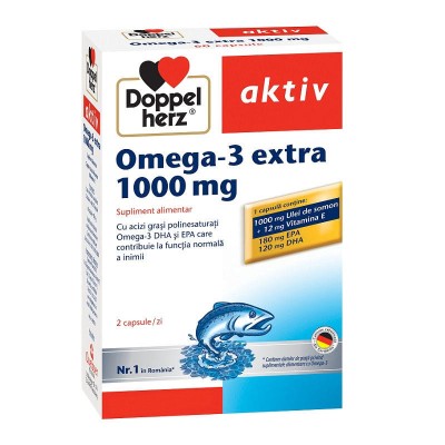 Omega 3 Extra 1000 miligrame 60 capsule Doppelherz foto