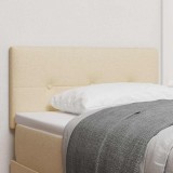 VidaXL Tăblie cap cu headboard Manual Crem 90 cm țesătură