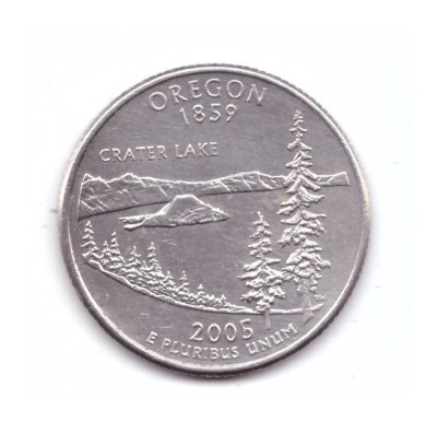 Moneda SUA 25 centi/quarter dollar 2005 D, Oregon 1859, stare buna, curata foto