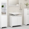 Dulap Baie Gossi Alb Extralucios 60x33x61 cm Lemn Comp Dulap Baie Inferior