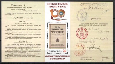 Romania 2023 LP 2410 a Centenarul Constitutiei Romaniei foto