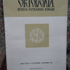 ORTODOXIA REVISTA PATRIARHIEI ROMANE ANUL XVIII NR 4 OCTOMBRIE - DECEMBRIE 1966