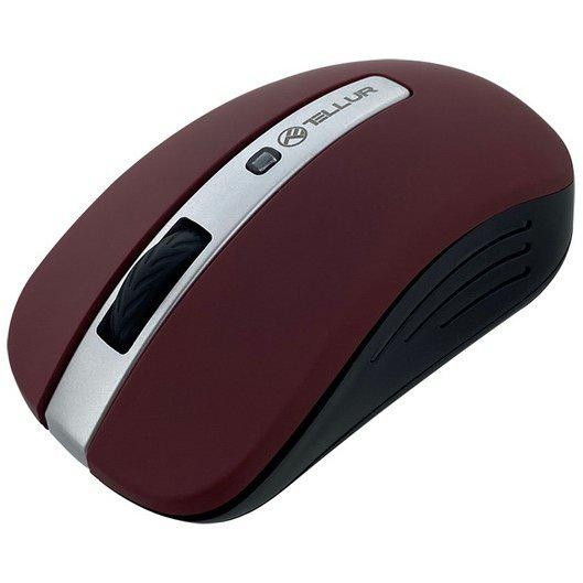 Mouse wireless tellur basic led rosu inchis