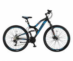 Bicicleta MTB Full Suspensie UMIT Kratos 2D , culoare negru/albastru ,roata 26&amp;quot; PB Cod:26551000001 foto