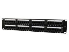 Patch Panel GEMBIRD 48 Porturi Cat 5e RJ45 Negru NPP-C548CM-001