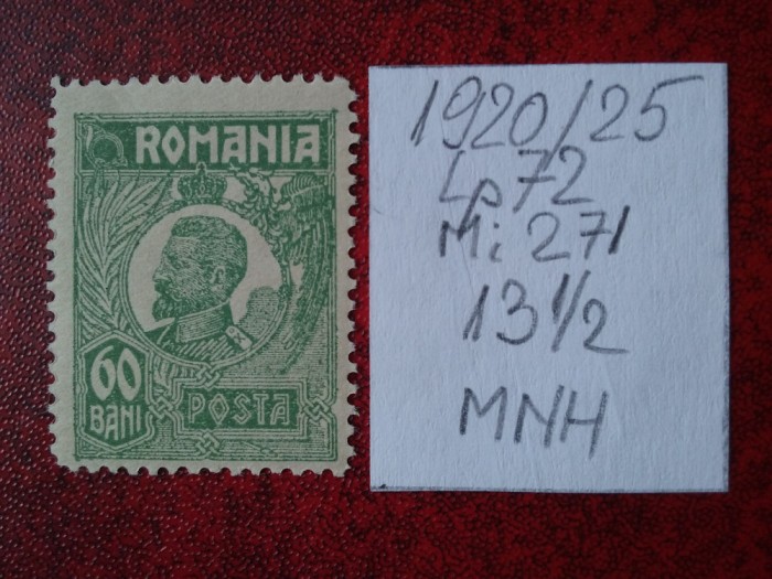 1920- Romania- Ferd. b. mic Mi271-MNH