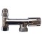 Supapă dublă de colț cu m&acirc;ner confort 3/8&quot;x10 mmx3/4&quot;x53mm