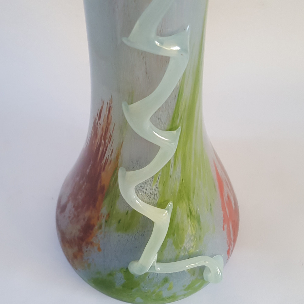 Vaza sticla masiva Murano vintage- SEMNATA | Okazii.ro
