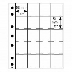 Folii Leuchtturm Grande MK20 - pentru monede &icirc;n cartonașe