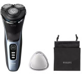 Aparat de ras PHILIPS Seria3000 S3243/12, Wet&amp;amp;Dry, autonomie 60 min, 3 elemente de taiere, albastru